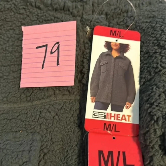 32 Degrees Ladies' Gray Cozy Shirt Jacket size M/L - NWT - Picture 8 of 8